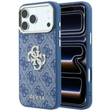Guess iPhone 17 Pro Max/iPhone 18 Pro Max Cover 4G Strass Logo Blå