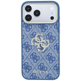 Guess iPhone 17 Pro Max/iPhone 18 Pro Max Cover 4G Strass Logo Blå