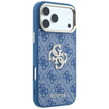 Guess iPhone 17 Pro Max/iPhone 18 Pro Max Cover 4G Strass Logo Blå