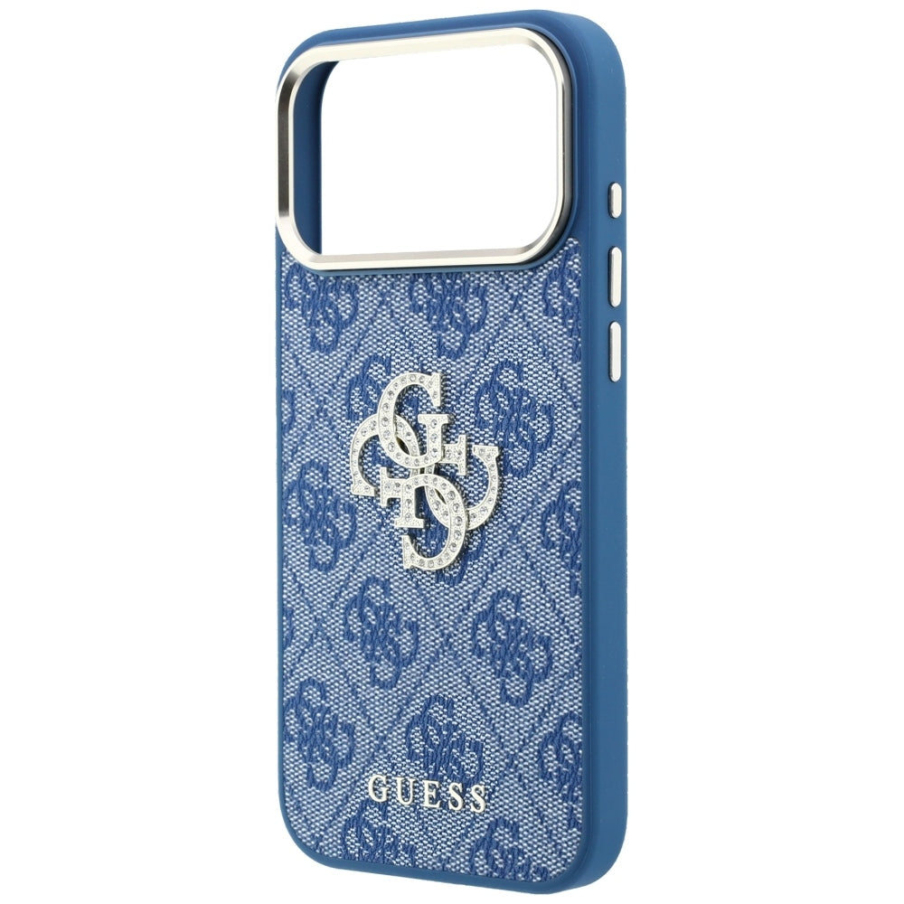 Guess iPhone 17 Pro Max/iPhone 18 Pro Max Cover 4G Strass Logo Blå