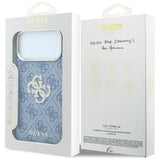 Guess iPhone 17 Pro Max/iPhone 18 Pro Max Cover 4G Strass Logo Blå