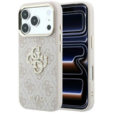 Guess iPhone 17 Pro/iPhone 18 Pro Cover 4G Strass-logo Lyserød
