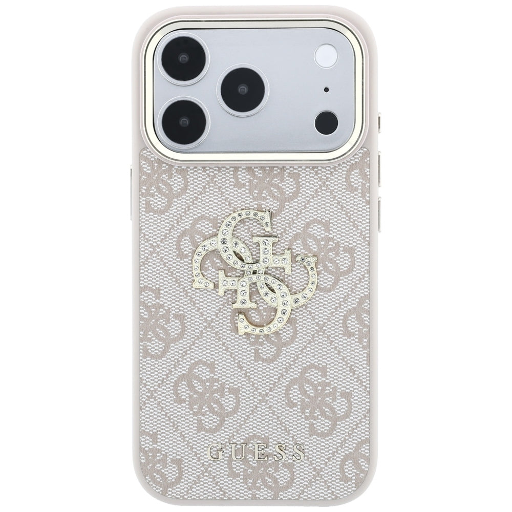 Guess iPhone 17 Pro/iPhone 18 Pro Cover 4G Strass-logo Lyserød
