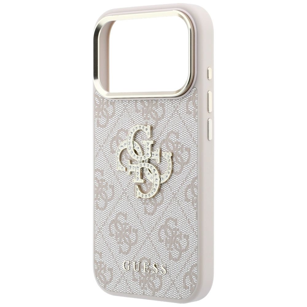 Guess iPhone 17 Pro/iPhone 18 Pro Cover 4G Strass-logo Lyserød