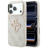Guess iPhone 17 Pro Max/iPhone 18 Pro Max Cover 4G Resin-logo Lyserød