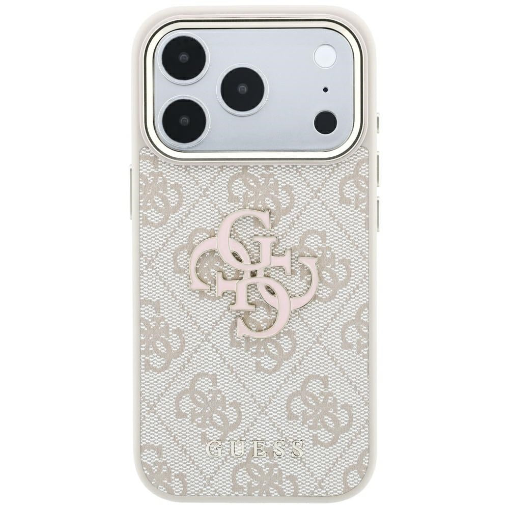 Guess iPhone 17 Pro Max/iPhone 18 Pro Max Cover 4G Resin-logo Lyserød