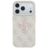 Guess iPhone 17 Pro Max/iPhone 18 Pro Max Cover 4G Resin-logo Lyserød