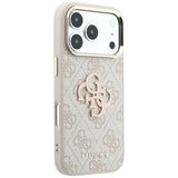 Guess iPhone 17 Pro Max/iPhone 18 Pro Max Cover 4G Resin-logo Lyserød
