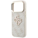 Guess iPhone 17 Pro Max/iPhone 18 Pro Max Cover 4G Resin-logo Lyserød