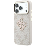 Guess iPhone 17 Pro/iPhone 18 Pro Cover 4G Resin-logo Lyserød