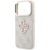 Guess iPhone 17 Pro/iPhone 18 Pro Cover 4G Resin-logo Lyserød
