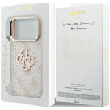 Guess iPhone 17 Pro/iPhone 18 Pro Cover 4G Resin-logo Lyserød