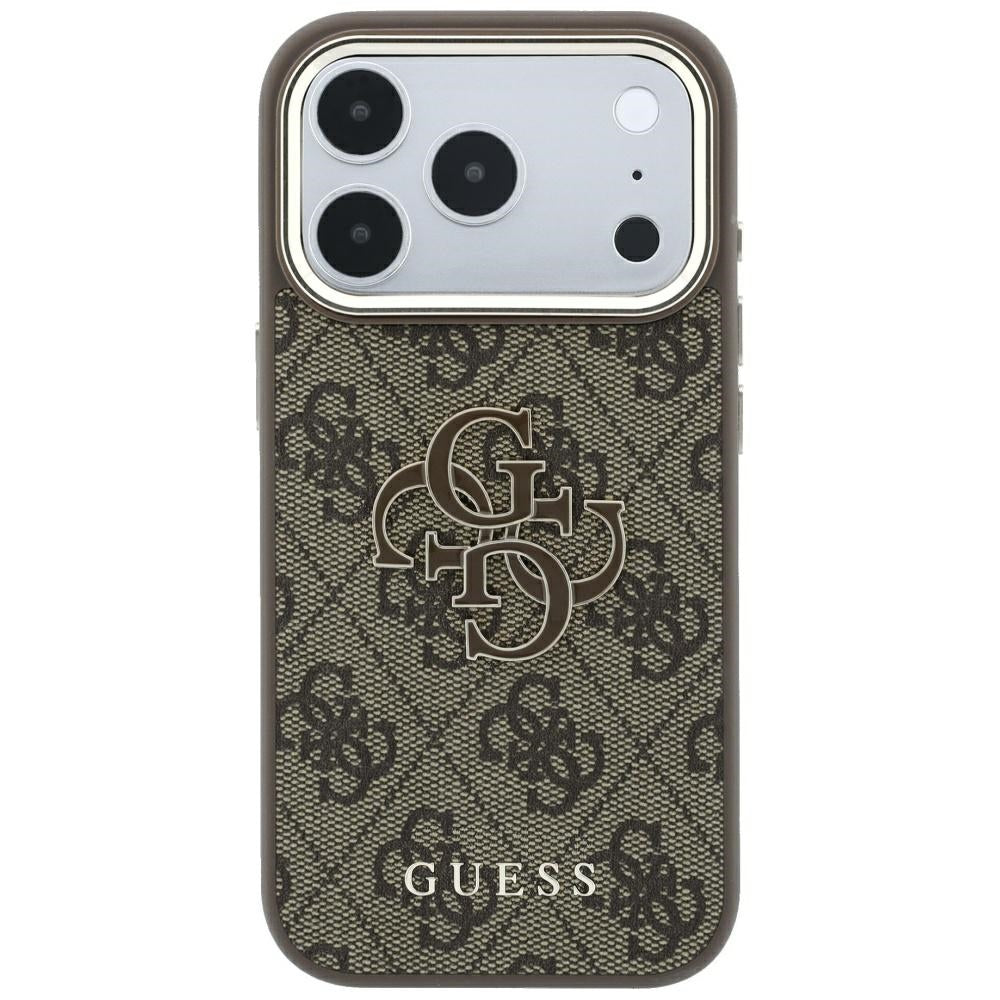 Guess iPhone 17 Pro Max/iPhone 18 Pro Max Cover 4G Resin Logo Brun