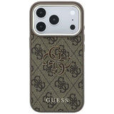 Guess iPhone 17 Pro Max/iPhone 18 Pro Max Cover 4G Resin Logo Brun