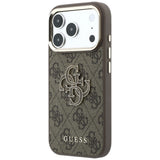 Guess iPhone 17 Pro/iPhone 18 Pro Cover 4G Resin-logo Brun