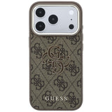 Guess iPhone 17 Pro/iPhone 18 Pro Cover 4G Resin-logo Brun