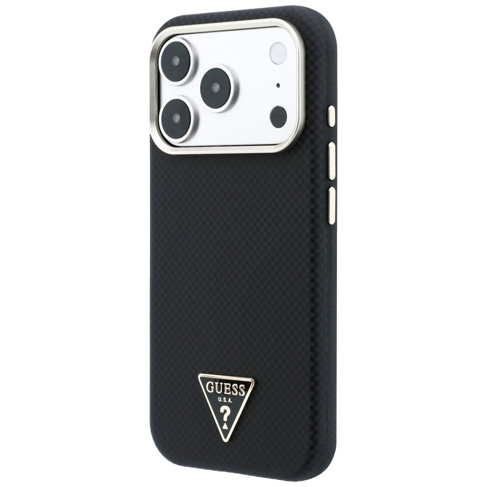 Guess iPhone 17 Pro/iPhone 18 Pro Cover Kevlar Triangle Logo Sort