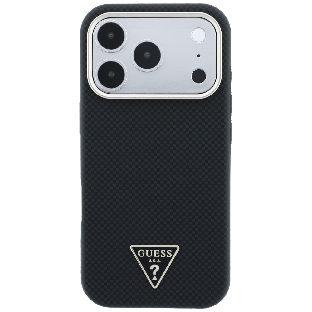 Guess iPhone 17 Pro/iPhone 18 Pro Cover Kevlar Triangle Logo Sort
