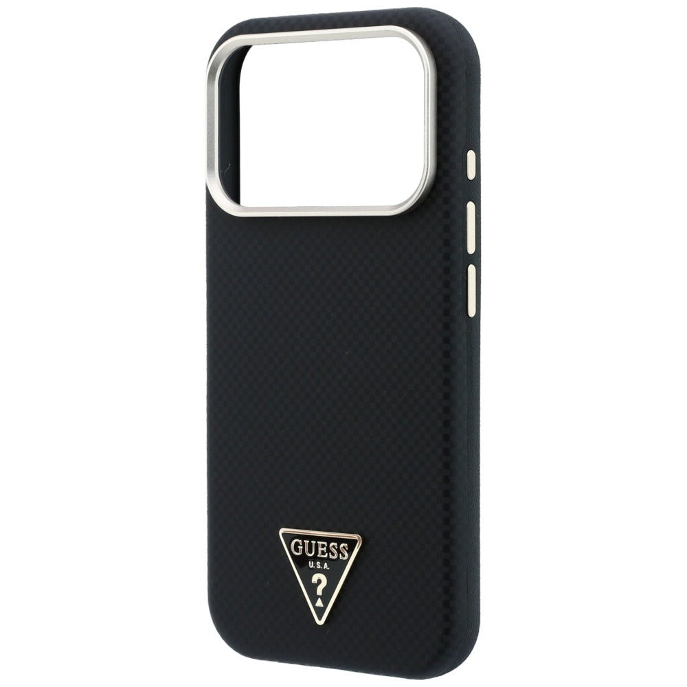 Guess iPhone 17 Pro/iPhone 18 Pro Cover Kevlar Triangle Logo Sort