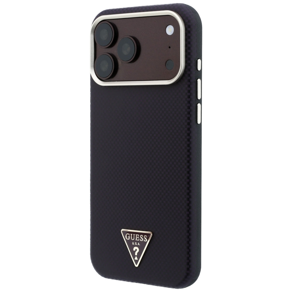Guess iPhone 17 Pro Max/iPhone 18 Pro Max Cover Kevlar Triangle Logo Burgundy