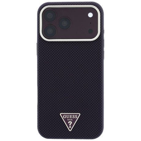 Guess iPhone 17 Pro Max/iPhone 18 Pro Max Cover Kevlar Triangle Logo Burgundy