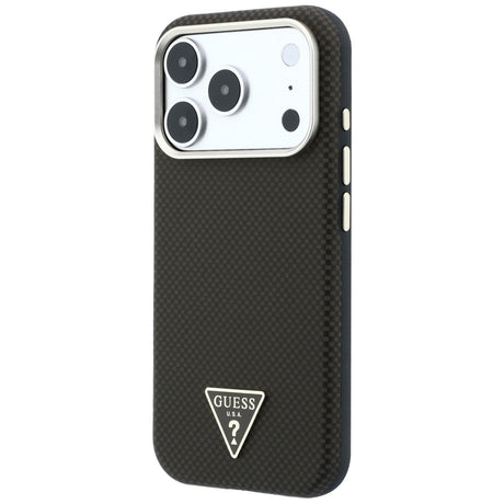 Guess iPhone 17 Pro Max/iPhone 18 Pro Max Cover Kevlar Triangle Logo Brun