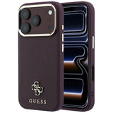 Guess iPhone 17 Pro/iPhone 18 Pro Cover Saffiano 4G Classic Logo Bourgogne