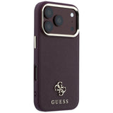 Guess iPhone 17 Pro/iPhone 18 Pro Cover Saffiano 4G Classic Logo Bourgogne