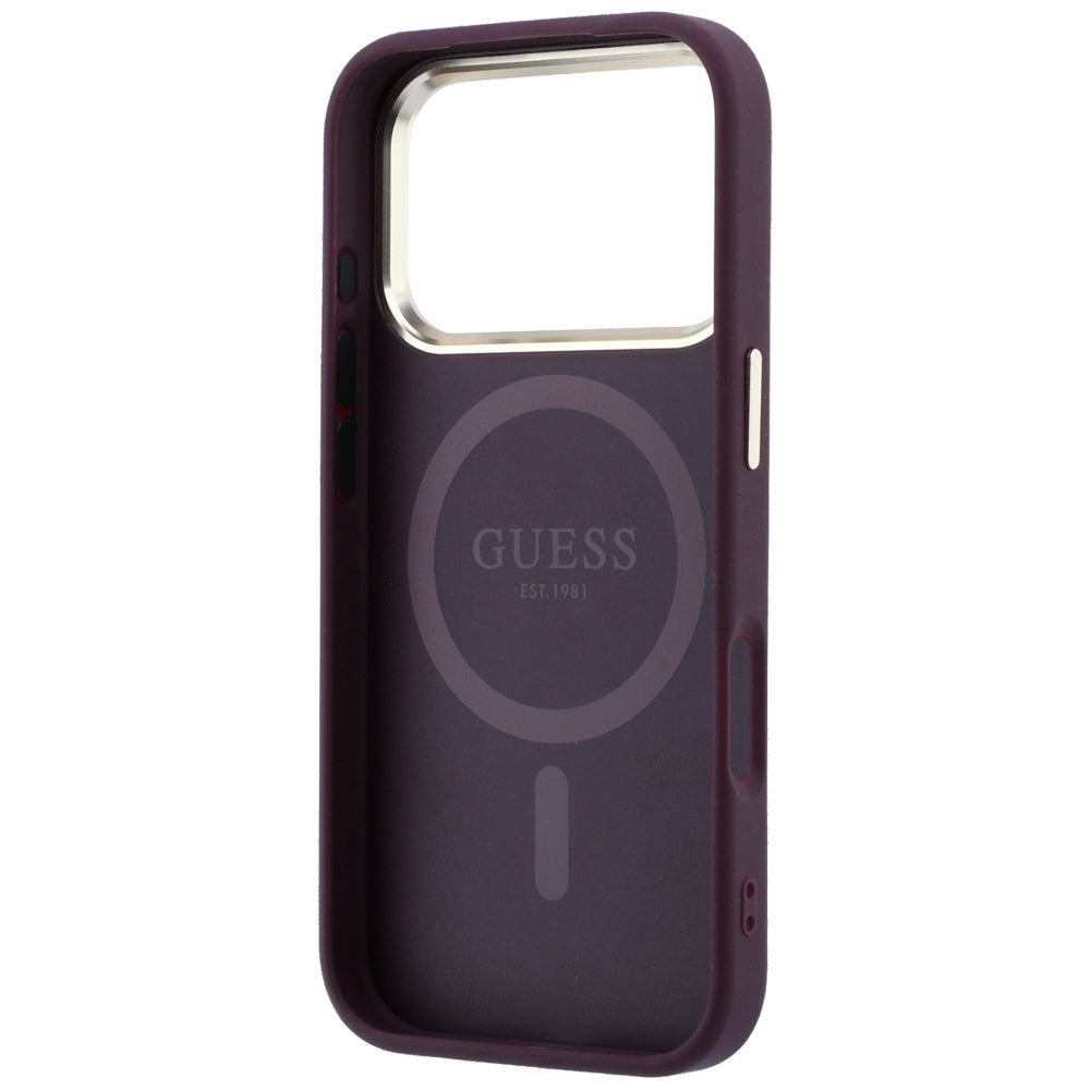 Guess iPhone 17 Pro/iPhone 18 Pro Cover Saffiano 4G Classic Logo Bourgogne