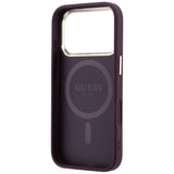 Guess iPhone 17 Pro/iPhone 18 Pro Cover Saffiano 4G Classic Logo Bourgogne