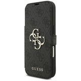 Guess iPhone 17 Pro/iPhone 18 Pro Etui Book 4G Metal Logo Sort