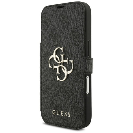 Guess iPhone 17 Pro/iPhone 18 Pro Etui Book 4G Metal Logo Sort
