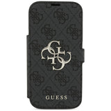 Guess iPhone 17 Pro/iPhone 18 Pro Etui Book 4G Metal Logo Sort
