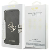 Guess iPhone 17 Pro/iPhone 18 Pro Etui Book 4G Metal Logo Sort