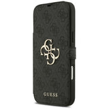 Guess iPhone 17 Pro Max/iPhone 18 Pro Max Etui Book 4G Metal Logo Sort