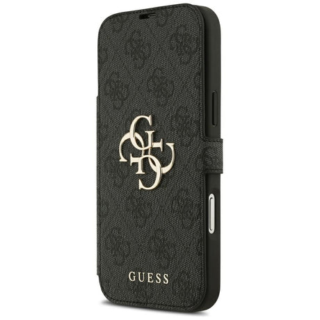 Guess iPhone 17 Pro Max/iPhone 18 Pro Max Etui Book 4G Metal Logo Sort