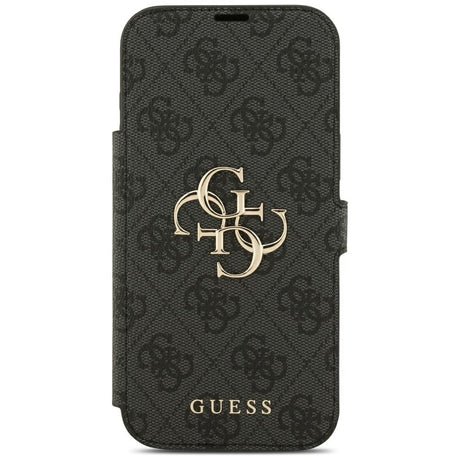 Guess iPhone 17 Pro Max/iPhone 18 Pro Max Etui Book 4G Metal Logo Sort