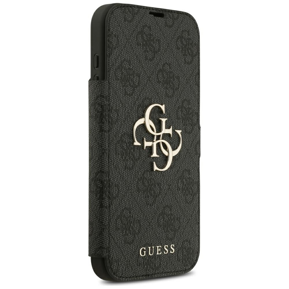 Guess iPhone 17 Pro Max/iPhone 18 Pro Max Etui Book 4G Metal Logo Sort