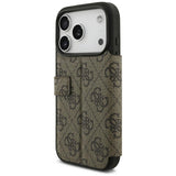 Guess iPhone 17 Pro/iPhone 18 Pro Etui Book 4G Metal Logo Brun
