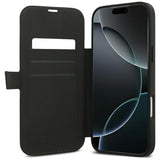 Guess iPhone 17 Pro Max/iPhone 18 Pro Max Etui Book 4G Metal Logo Brun