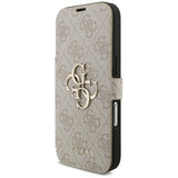Guess iPhone 17 Pro/iPhone 18 Pro Etui Book 4G Metal Logo Lyserød