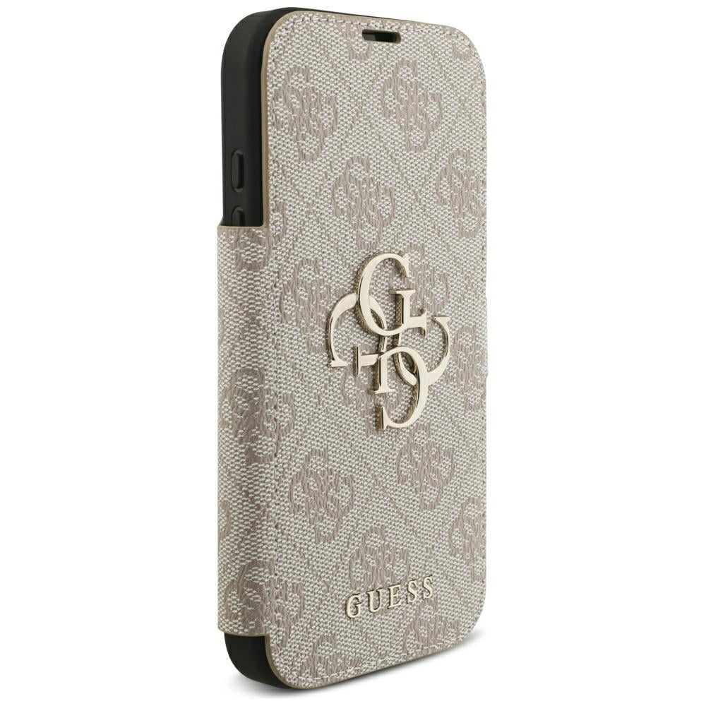 Guess iPhone 17 Pro/iPhone 18 Pro Etui Book 4G Metal Logo Lyserød