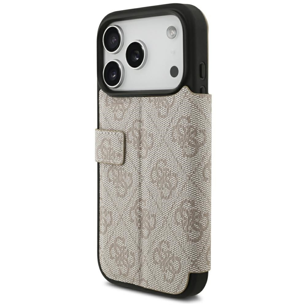 Guess iPhone 17 Pro/iPhone 18 Pro Etui Book 4G Metal Logo Lyserød