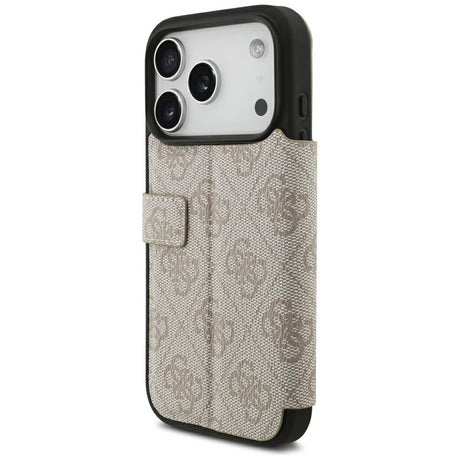 Guess iPhone 17 Pro/iPhone 18 Pro Etui Book 4G Metal Logo Lyserød