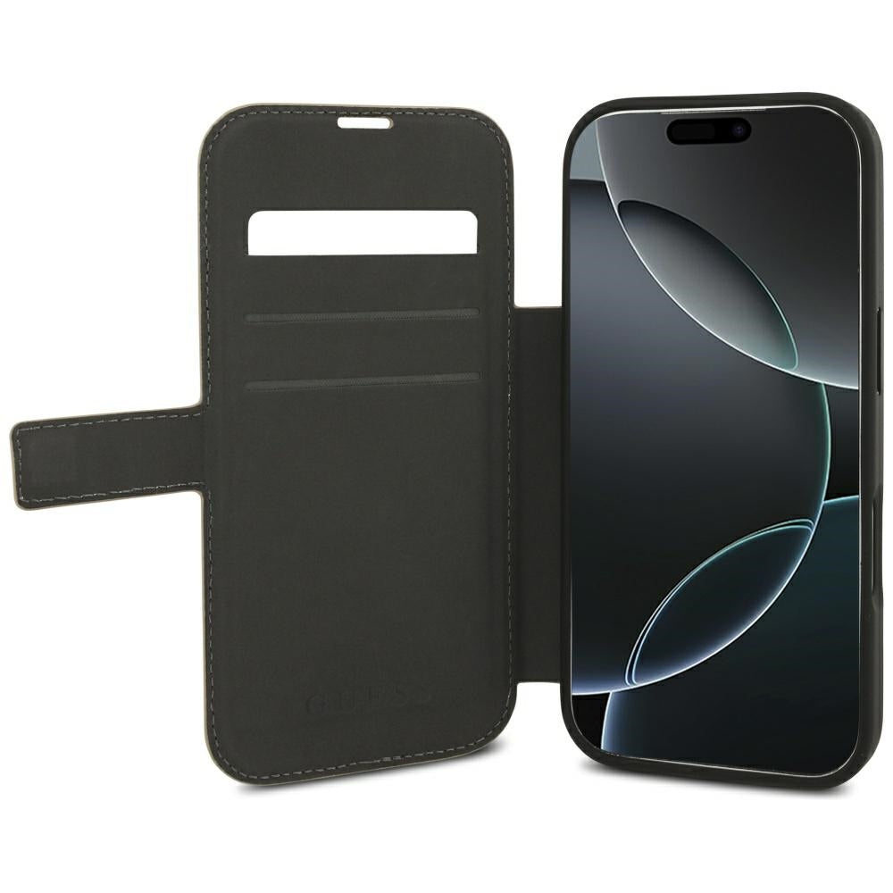 Guess iPhone 17 Pro/iPhone 18 Pro Etui Book 4G Metal Logo Lyserød