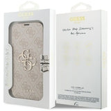 Guess iPhone 17 Pro/iPhone 18 Pro Etui Book 4G Metal Logo Lyserød