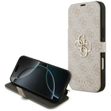 Guess iPhone 17 Pro Max/iPhone 18 Pro Max Etui Book 4G Metal Logo Lyserød
