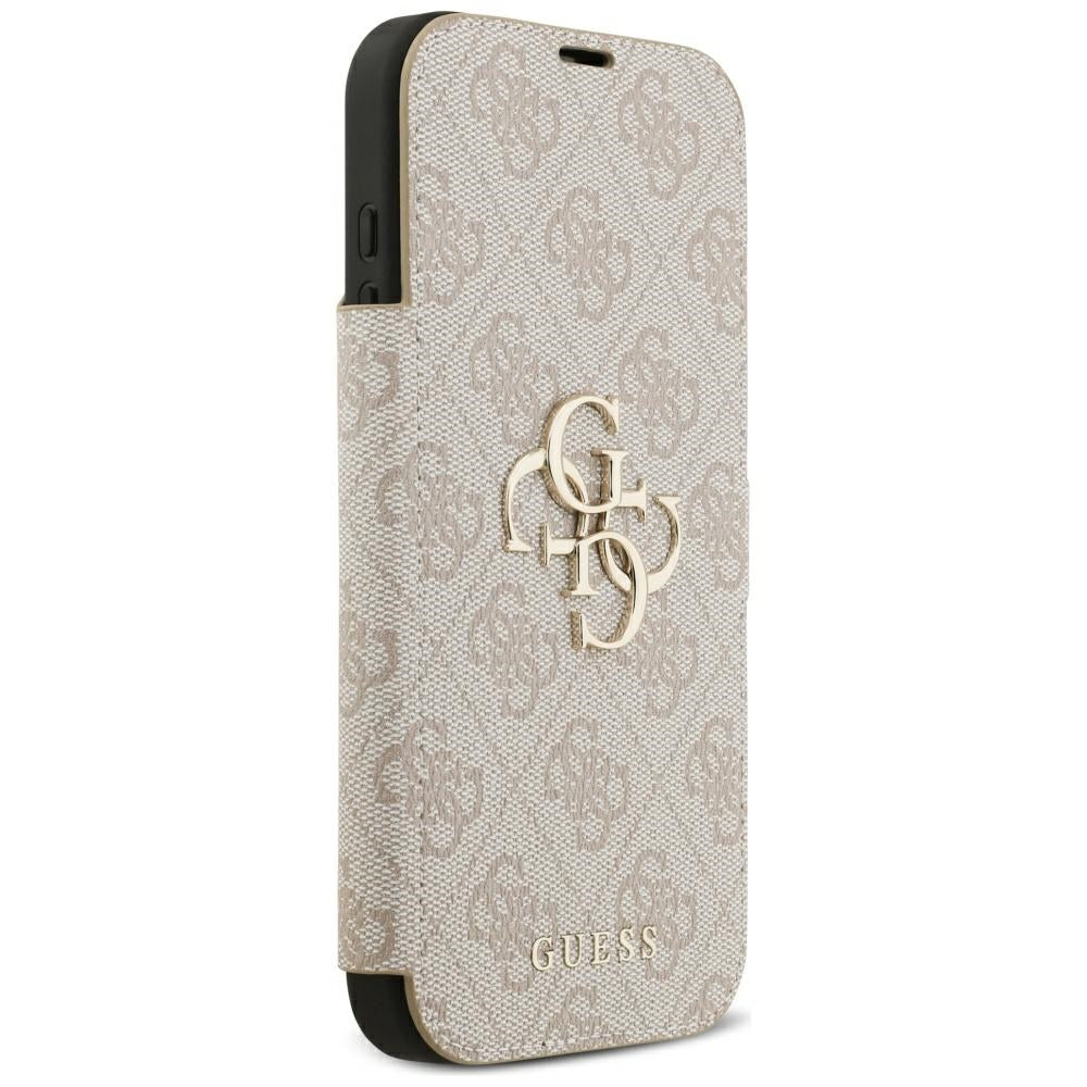Guess iPhone 17 Pro Max/iPhone 18 Pro Max Etui Book 4G Metal Logo Lyserød