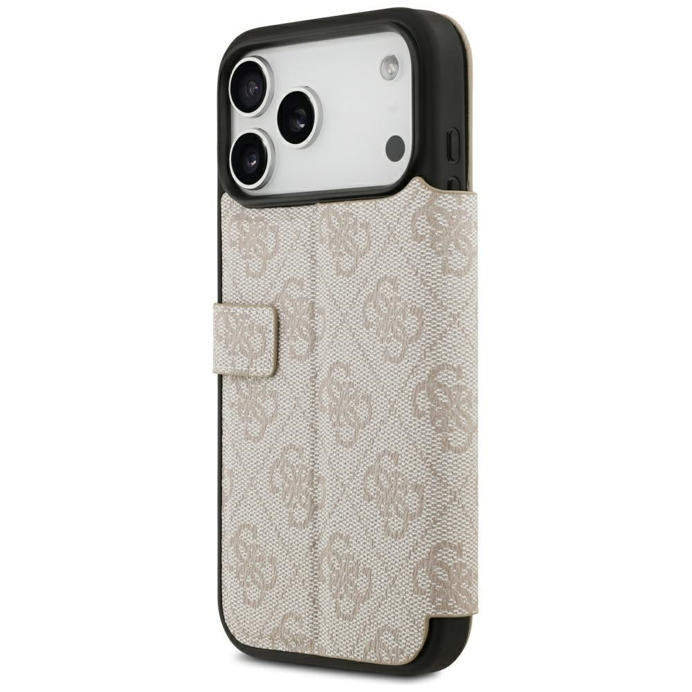 Guess iPhone 17 Pro Max/iPhone 18 Pro Max Etui Book 4G Metal Logo Lyserød