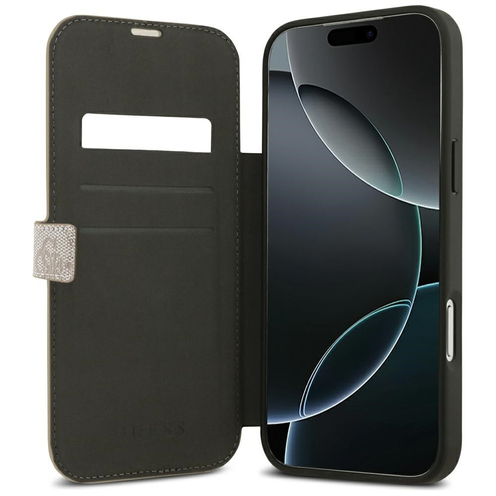 Guess iPhone 17 Pro Max/iPhone 18 Pro Max Etui Book 4G Metal Logo Lyserød